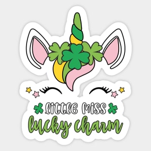 St. Patricks Day Little Miss Lucky Charm Sticker